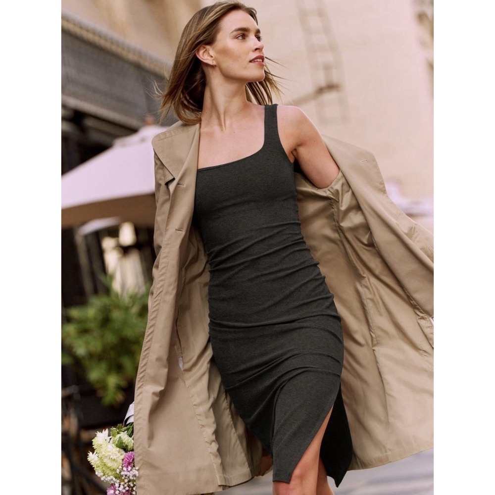 NWT Beyond Yoga Spacedye Icon Midi Dress in Darkest Night Sz XS Athleisure $122
